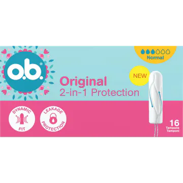 o.b. Original 2-in-1 Protection Normal Tampons 16 Stuks