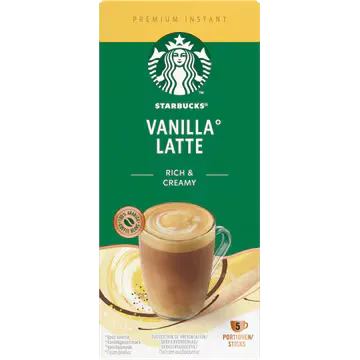 Starbucks Vanillesmaak Latte 5 x 21,5 g