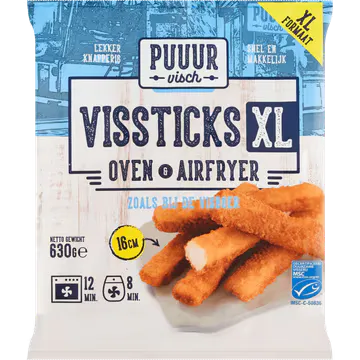 Puuur Visch Vissticks XL Oven & Airfryer 630 g