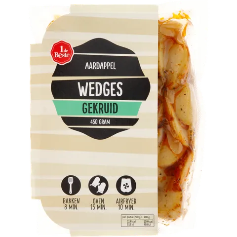 1 de Beste Aardappel wedges gekruid