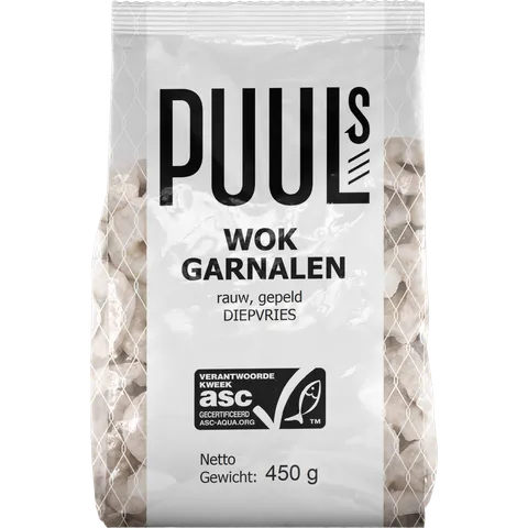 Klaas Puul Wok garnalen naturel