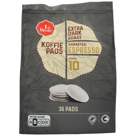 1 de Beste Koffiepads extra dark roast