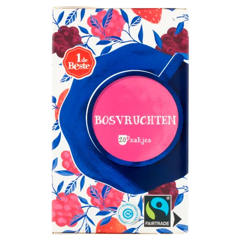 1 de Beste Vruchtenthee bosvruchten kop 20 zakjes