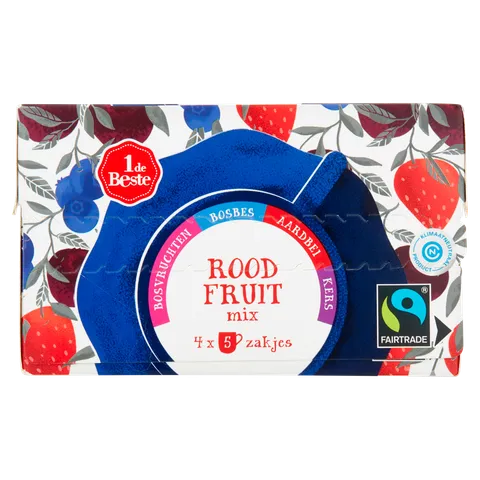 1 de Beste Vruchtenthee rood fruit mix kop 20 zakjes