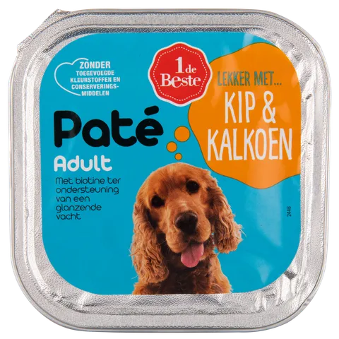 1 de Beste Hond pate kip & kalkoen