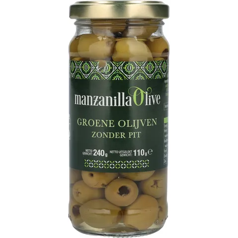 Manzanilla Groene olijven zonder pit