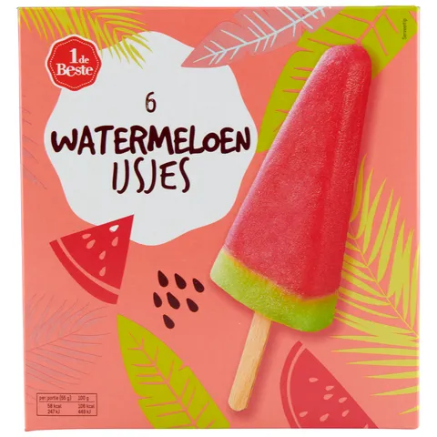 1 de Beste Watermeloenijsjes 6 stuks