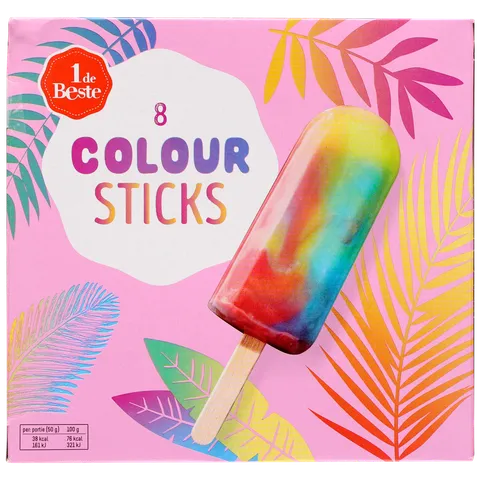 1 de Beste Coloursticks 8 stuks