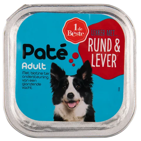 1 de Beste Hond pate rund & lever