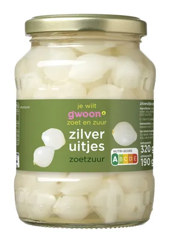 G'woon Zilveruitjes Zoet Zuur