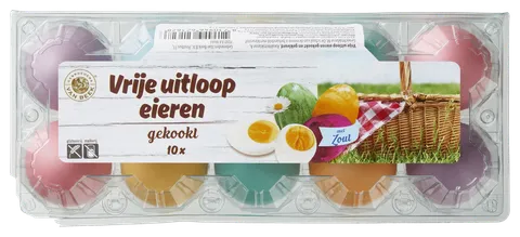 Van Beek Gekleurde gekookte vrije uitloopeieren