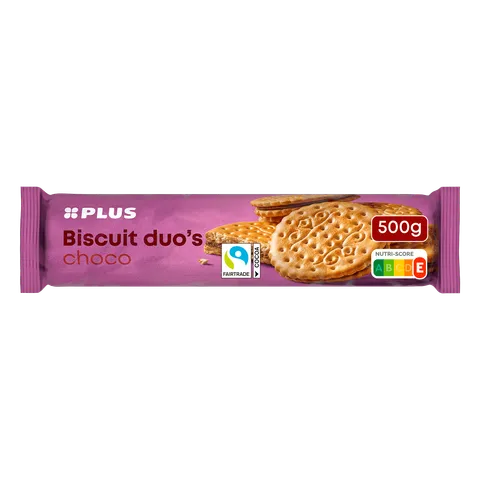 PLUS Biscuit duo's cacao Fairtrade
