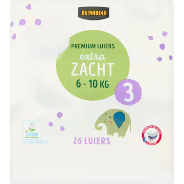 Jumbo Premium Luiers Maat 3 6-10 kg 26 Stuks