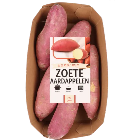 Zoete aardappelen rood-wit
