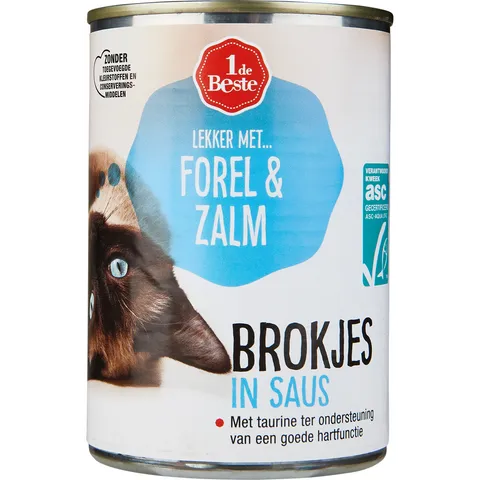 1 de Beste Kattenvoer forel-zalm in saus