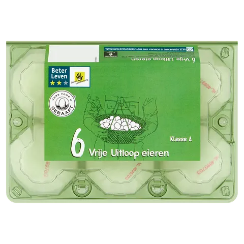 Vrije uitloop eieren wit M