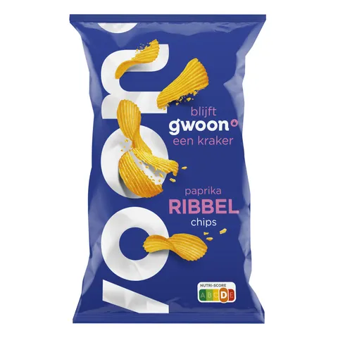 G'woon Ribbelchips Paprika