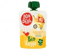 Bonbébé Perzik banaan pouch bio 4+ mnd