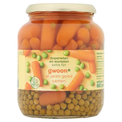 G'woon Doperwten Wortel Ef
