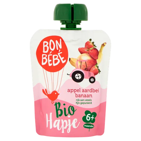 Bonbebe 6m+ Knijpzak Appel Aardbei