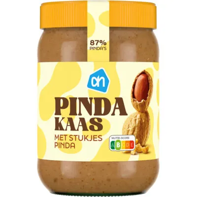 Pindakaas met stukjes pinda