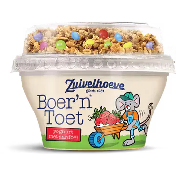 Zuivelhoeve Boer'n Toet Aardbei 120g
