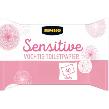 Jumbo Sensitive Vochtig Toiletpapier 40 Stuks