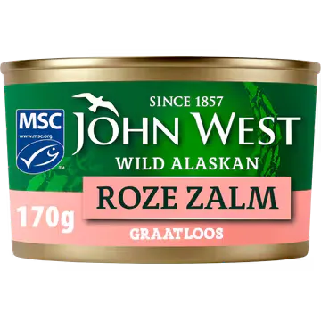 John West Wilde Roze Zalm Zonder Vel en Graat 170g