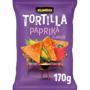 Jumbo Tortilla Chips Paprika 170 g