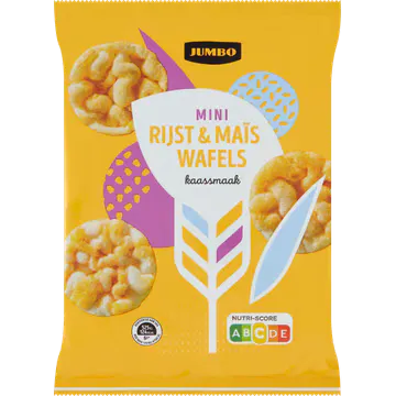 Jumbo Mini Rijst & Maïs Wafels Kaassmaak 30 g