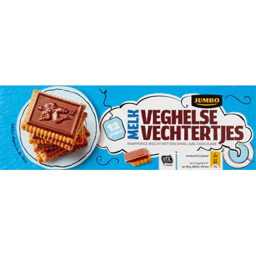 Jumbo Veghelse Vechtertjes Melkchocolade Koekjes 12 Stuks 150 g