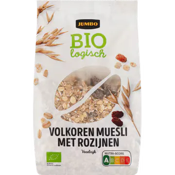 Jumbo Biologisch Volkoren Muesli met Rozijnen 500 g