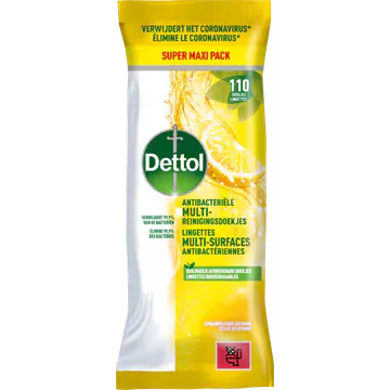 Dettol Antibacteriële schoonmaakdoekjes citroen