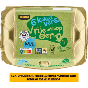 Jumbo Kakel Verse Vrije Uitloop Eieren M/L 6 Stuks