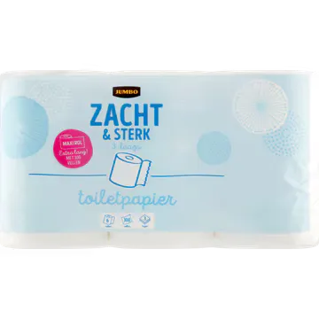 Jumbo Toiletpapier Maxi Rol Zacht en Sterk 3-Laags 6 Rollen