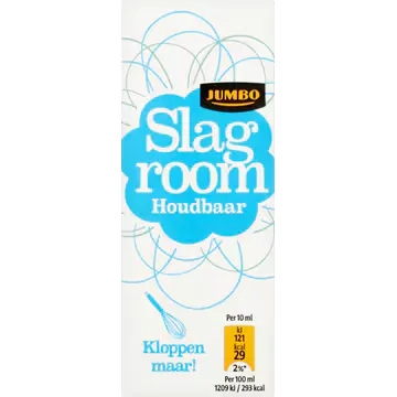 Jumbo Houdbare Ongeklopte Slagroom 200 ML
