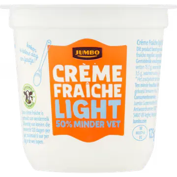 Jumbo Crème Fraîche Light 50% Minder Vet 125 g
