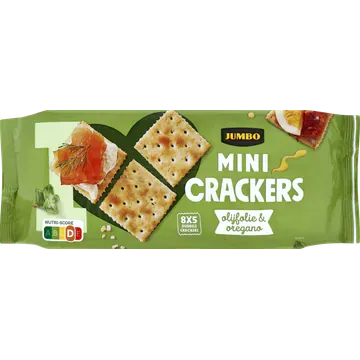Jumbo Mini Crackers Olijfolie & Oregano 8 x 5 Stuks