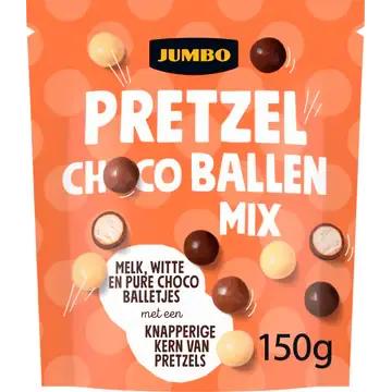 Jumbo Pretzel Choco Ballen Mix 150 g