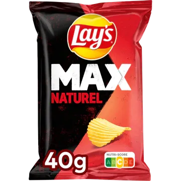 Lay's Max Ribbel Chips Naturel 40 gr