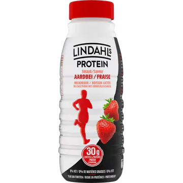 Lindahls Protein Smaak Aardbei Melkdrank 500 ml