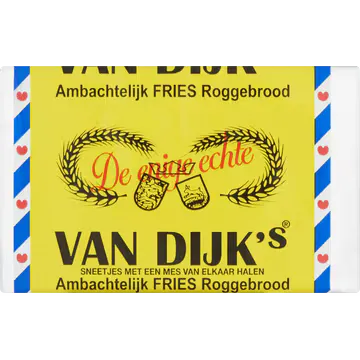 Van Dijk Van Dijk's Ambachtelijk Fries Roggebrood 10 Plakjes 500 g