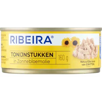 Ribeira Tonijnstukken in Zonnebloemolie 160 g