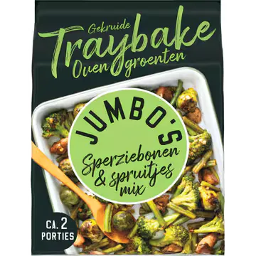 Jumbo's Traybake Sperziebonen & Spruitjes Mix 450 g