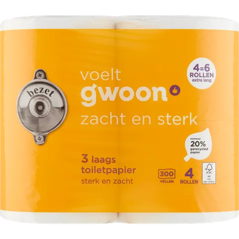 G'woon Toiletpapier 4 Laags