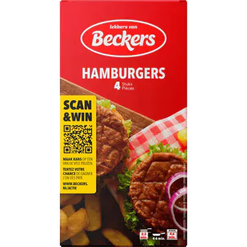 Beckers Hamburgers 4 Stuks