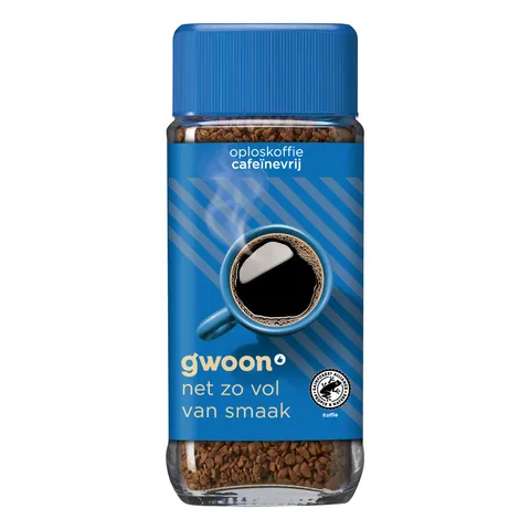 g'woon oploskoffie cafeïnevrij