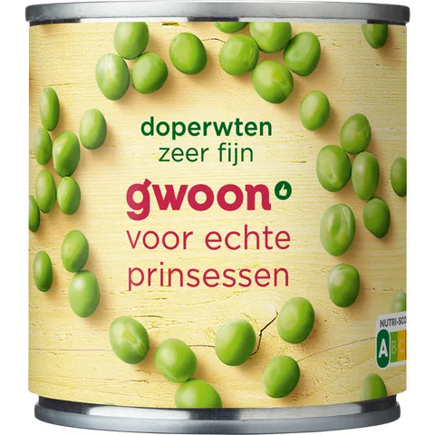 g'woon doperwten zeer fijn
