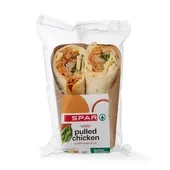 Spar wrap pulled chicken