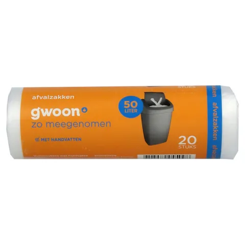 G'woon Vuilniszak Handvat 50l